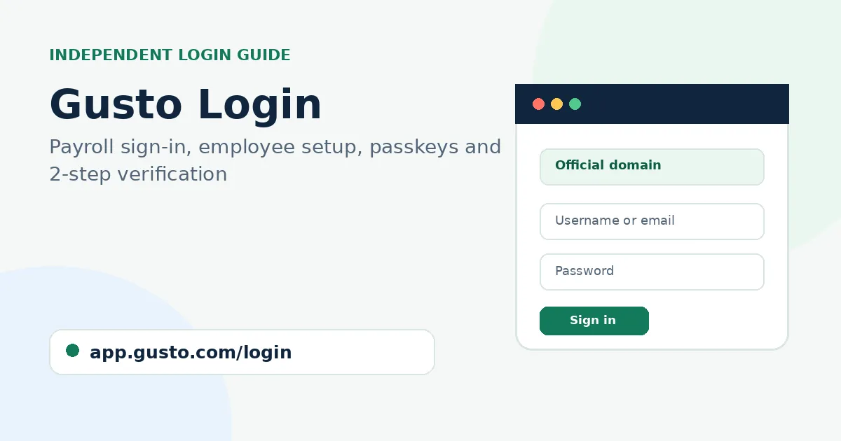 Gusto Login: Employee Payroll Sign-In, Passkeys and 2-Step Help