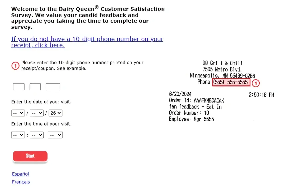 www.DQFanFeedback.com – Dairy Queen Survey Steps & Receipt Details